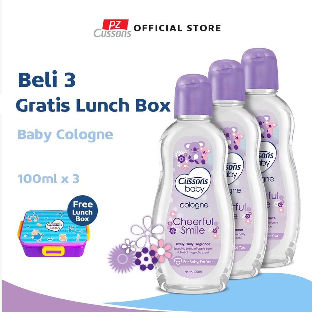 Beli 3 Gratis Lunch Box - Cussons Baby Cologne - Paket Minyak Wangi Bayi - 1