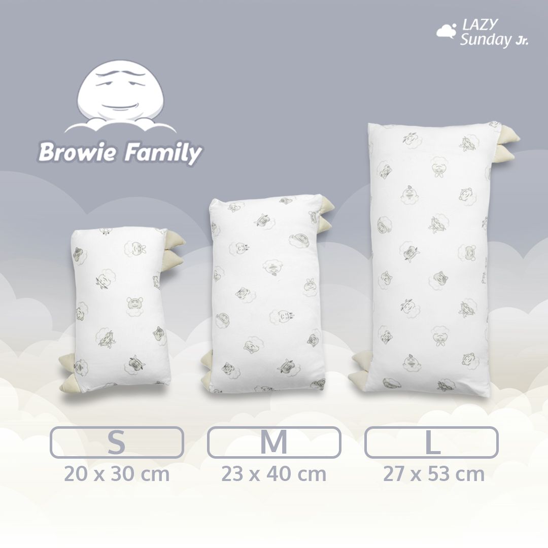 Bantal Guling Bayi / Baby Hug Pillow - Browie Family - LAZY Sunday Jr. - UKURAN SMALL / 20x30 cm - 2