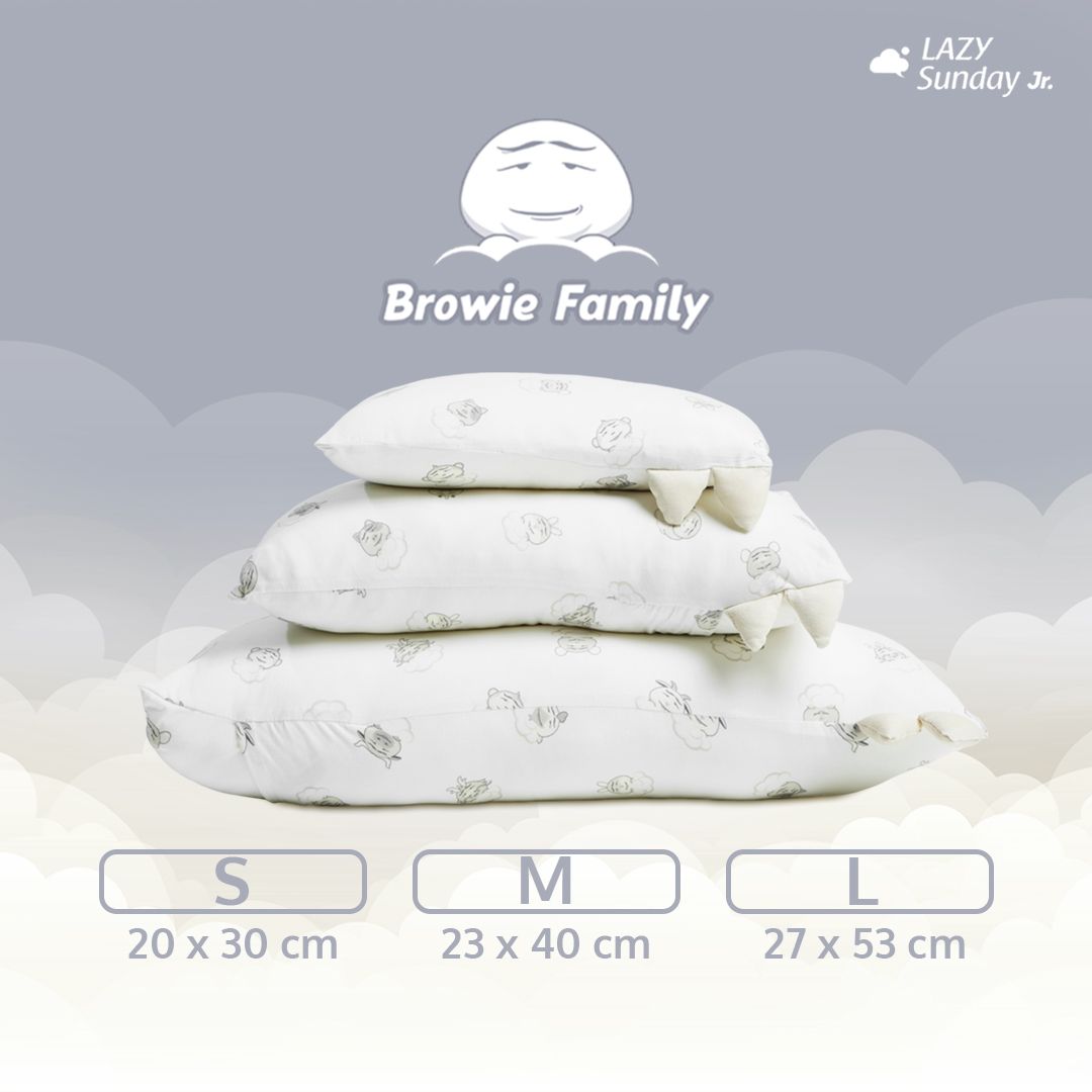 Bantal Guling Bayi / Baby Hug Pillow - Browie Family - LAZY Sunday Jr. - UKURAN SMALL / 20x30 cm - 3