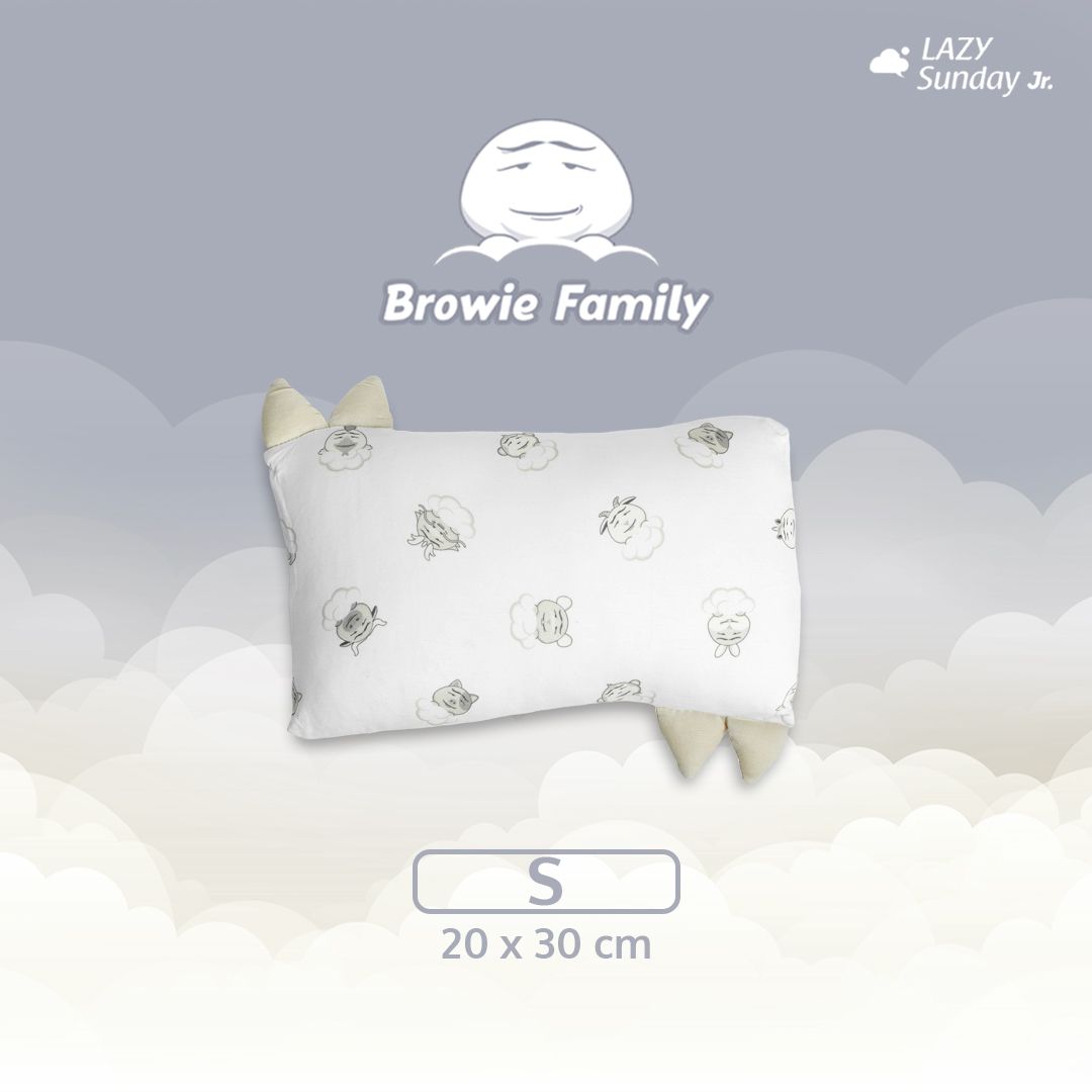 Bantal Guling Bayi / Baby Hug Pillow - Browie Family - LAZY Sunday Jr. - UKURAN SMALL / 20x30 cm - 1