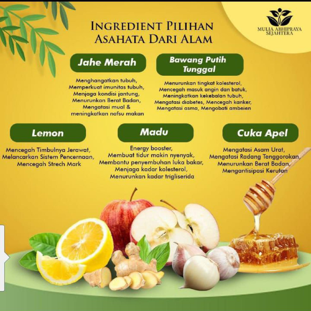 Jus Herbal Asahata Premium Kontrol Nafsu Makan Diet Pelangsing Alami Terbukti - 4