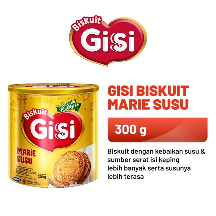 GISI Biskuit Marie Susu Pack 300g - 1