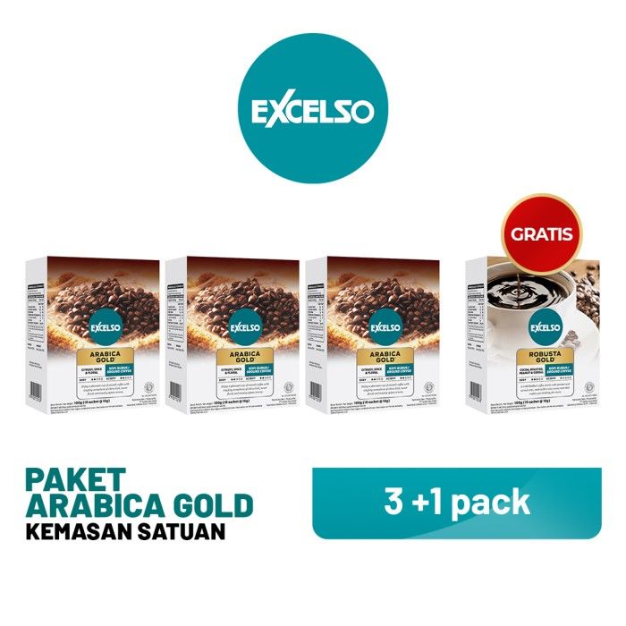 BUY 3 EXCELSO Arabica Gold Folding Box - Free Robusta Gold Folding Box - 1