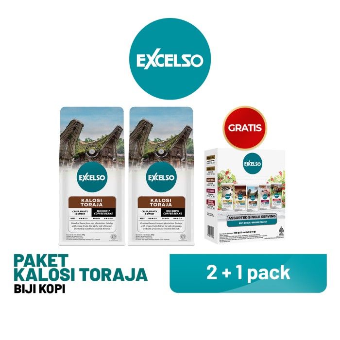 Buy 2 Excelso Kalosi Toraja Biji-Free Excelso Assorted Single Serving - 1