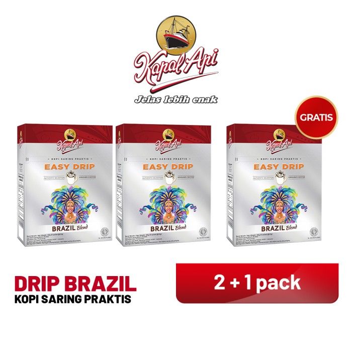 Buy 2 Get 1 - KAPAL API Drip Brazil Folding Box (5 x 10 gr) - 1