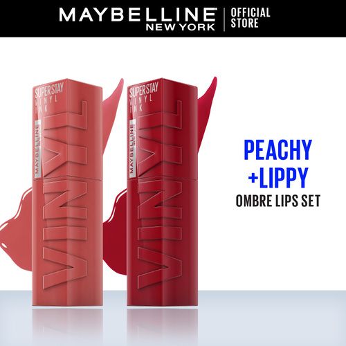 Maybelline Superstay Vinyl Ink - Peachy + Lippy - 1