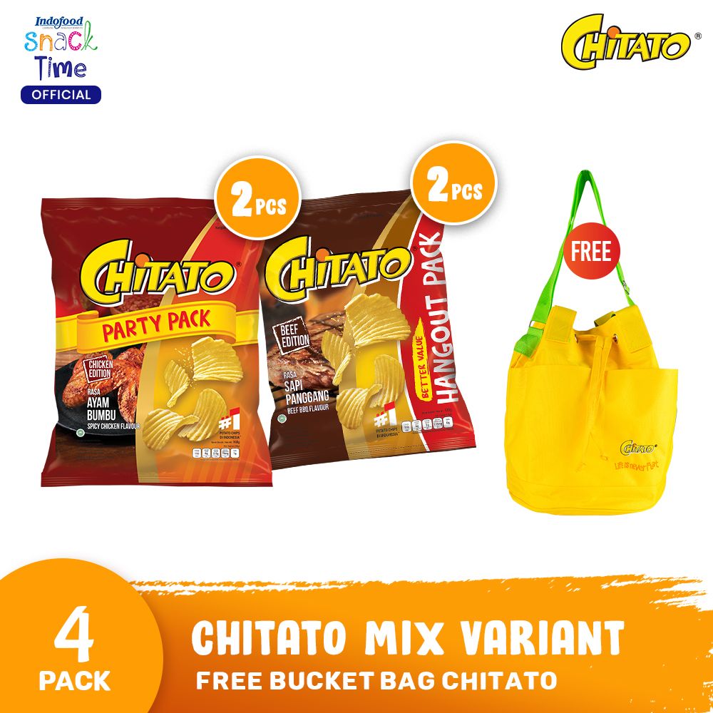 Chitato Wavy Mix Variant - Free Bucket Bag Chitato - 1
