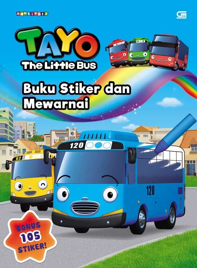 Tayo The Little Bus: Buku Stiker Dan Mewarnai - 4