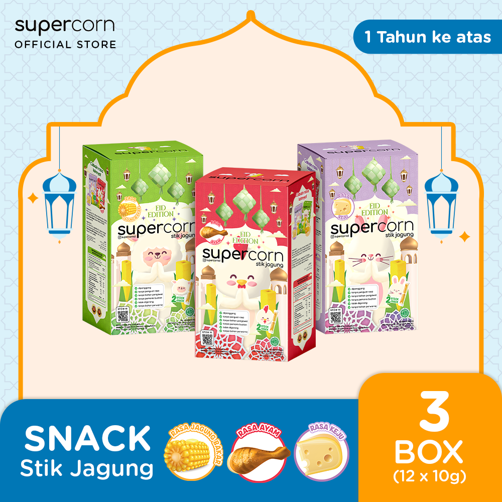 EID EDITION - Supercorn Stick Jagung Bakar 10g + Ayam 10g + Keju 10g - 1