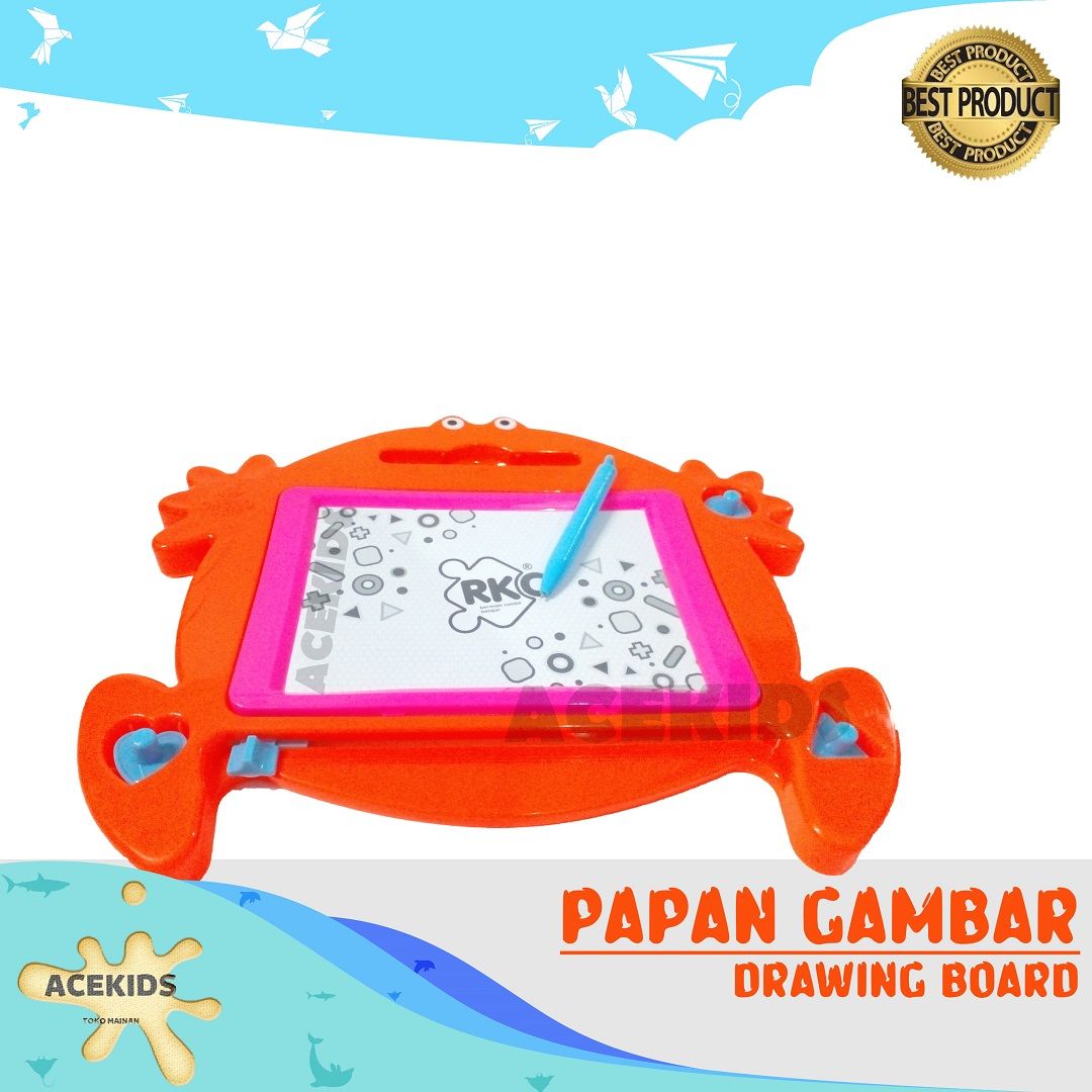 Acekids Mainan Anak Papan Tulis Magnetic Drawing Board Murah Originak - RKC01006-1 - 1