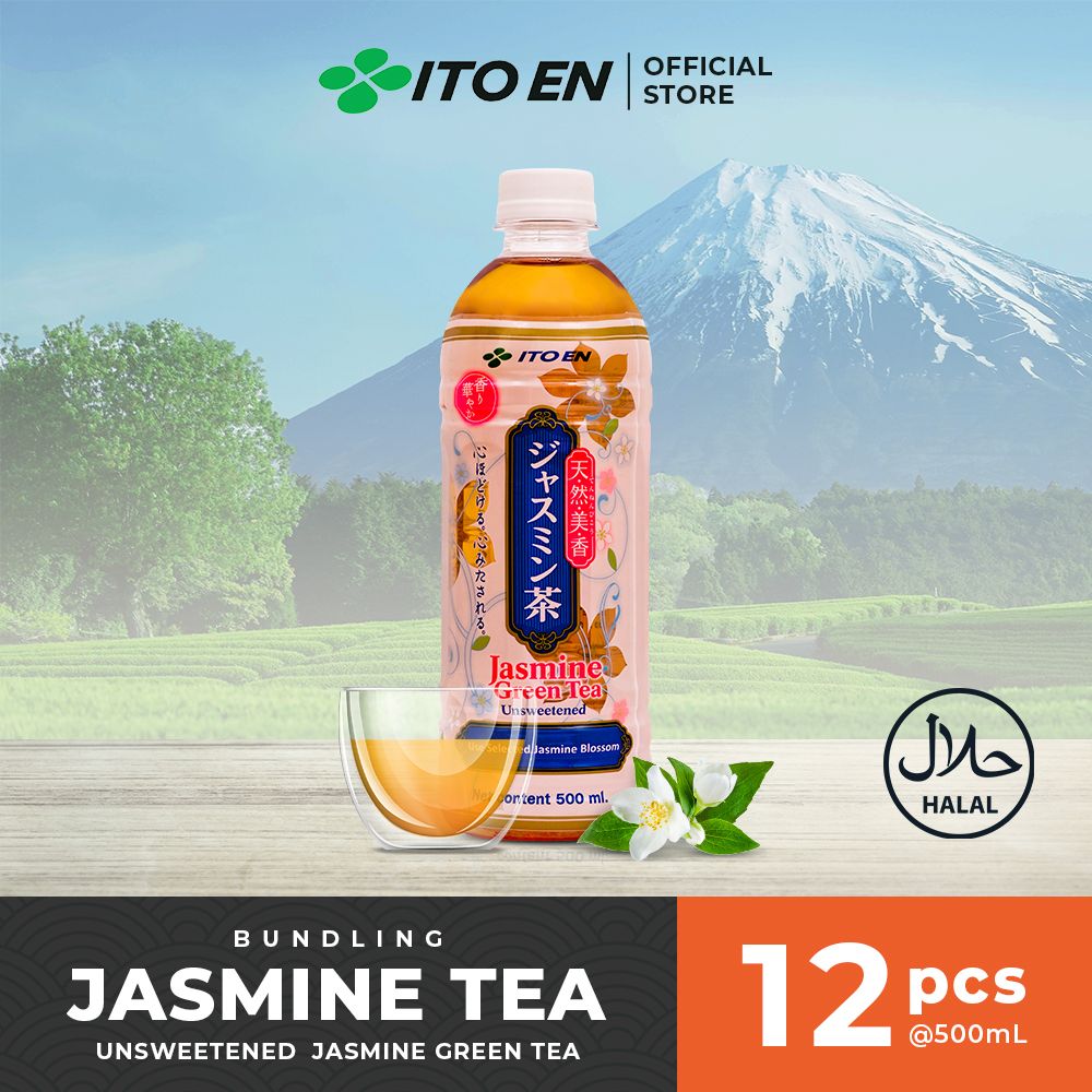 ITO EN Jasmine Green Tea No Sugar 500ml isi 12 pcs - 1