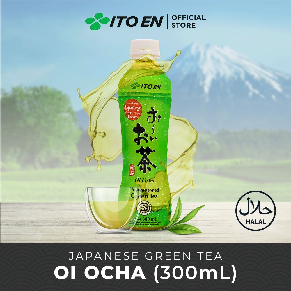 ITO EN Oi Ocha Green Tea No Sugar 300ml - Teh Antioksidan Sehat - 1