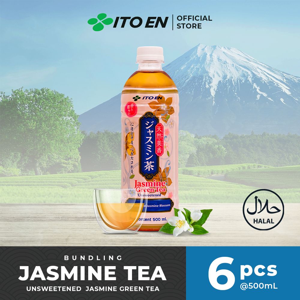 ITO EN Jasmine Green Tea No Sugar 500ml isi 6 pcs - 1