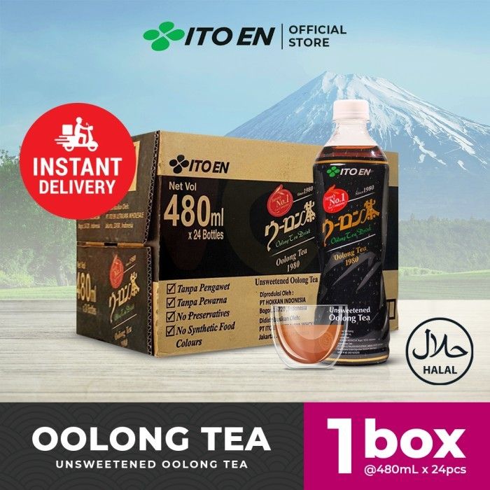 ITO EN Oolong Tea No Sugar 480ml isi 24 pcs - Khusus Instant - 1