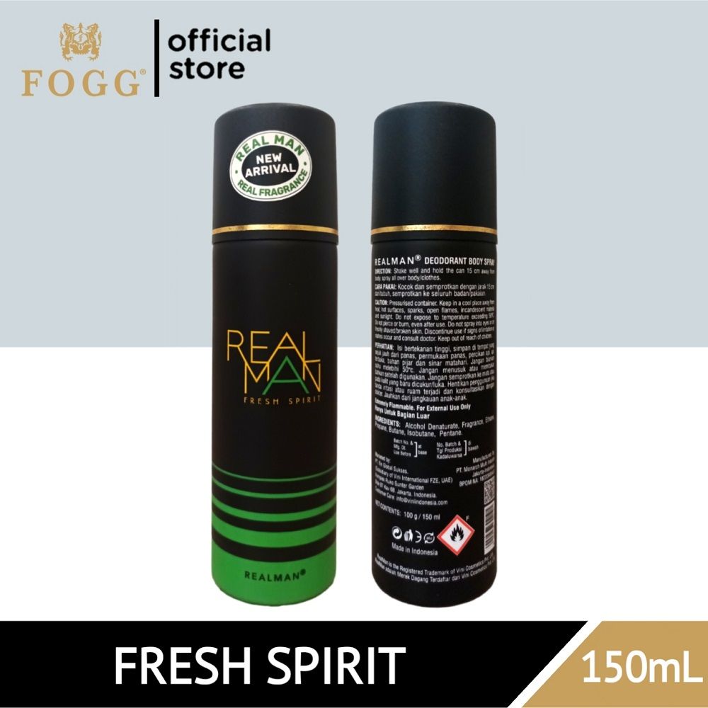 REALMAN Deodorant Bodyspray FRESH SPIRIT 150mL - 3