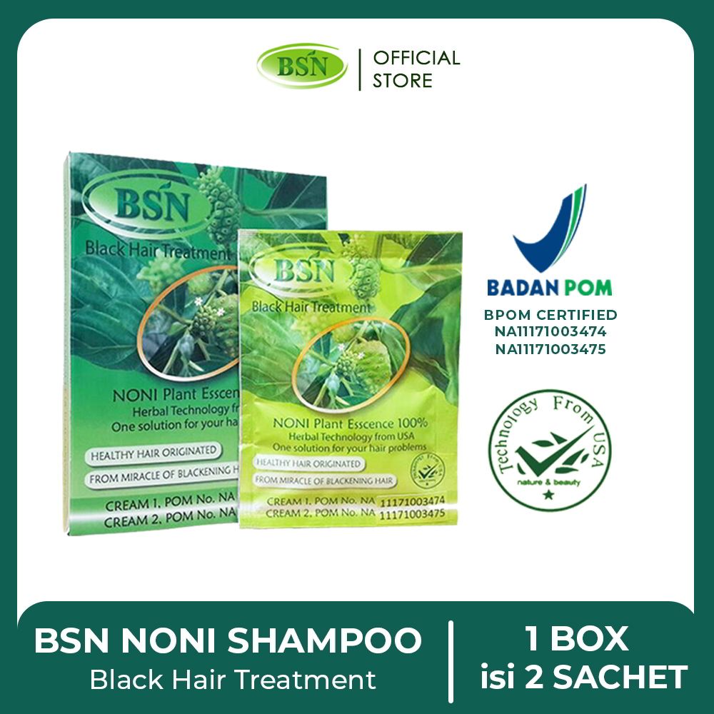 BSN Noni shampoo menutrisi dan menghitamkan rambut isi 2 sachet - 1
