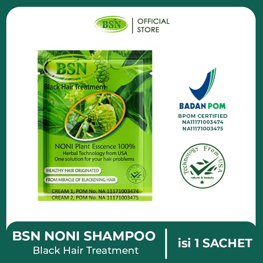 BSN Noni Shampo perawatan rambut isi 1 sachet Gratis Produk 20 ml - 1