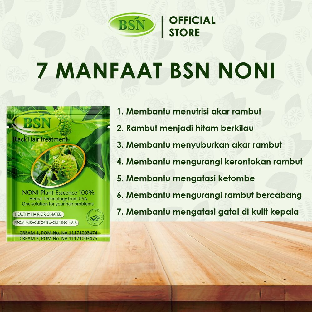 BSN Noni Shampo perawatan rambut isi 1 sachet Gratis Produk 20 ml - 3