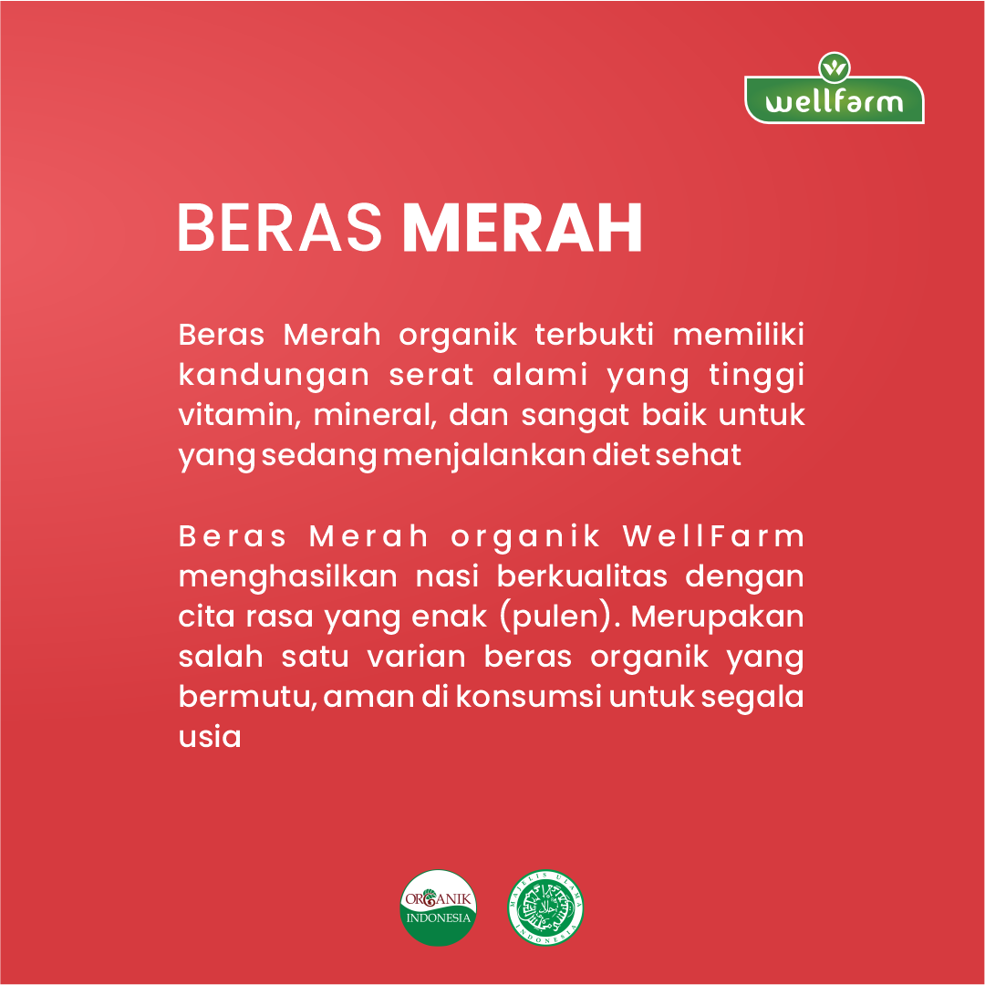 Wellfarm Beras Merah Wangi Super Premium Organik - 3