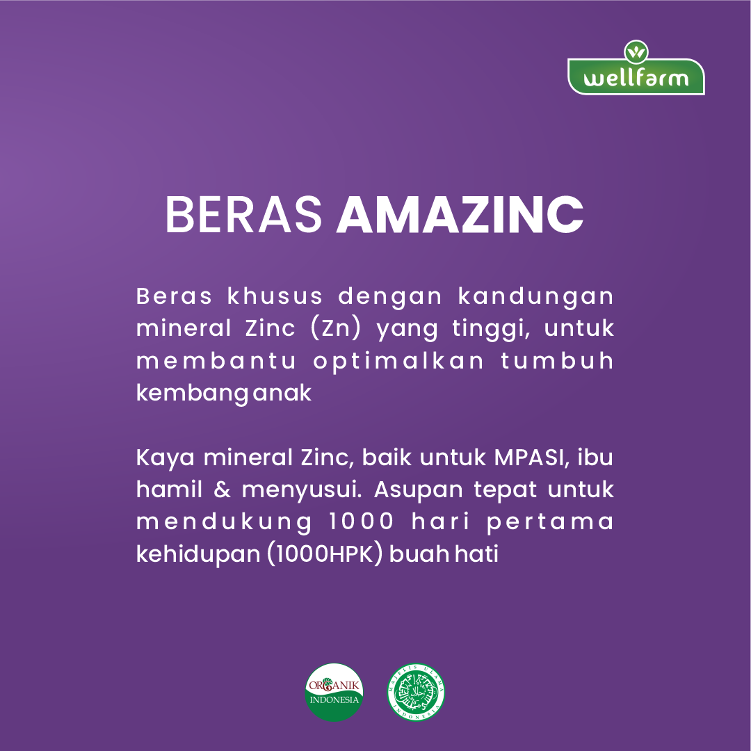 Beras Organik MPASI Kaya Zinc - WellFarm Amazinc Rice Organic - 3