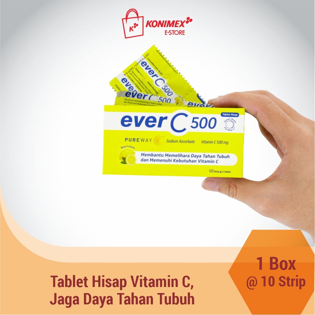 everC500 Lemon Box - 10 Strip Tablet Hisap Vitamin C - 2