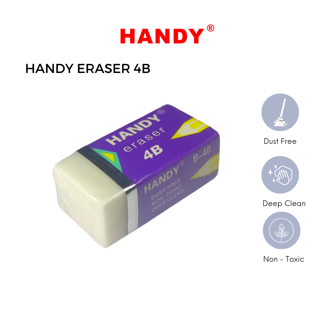 PENGHAPUS / ERASER / SETIP HANDY B40 - White 4B 1 DUS - 3