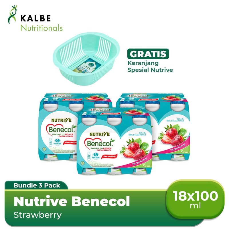 Nutrive Benecol Strawberry (3 Banded) Free Keranjang Nutrive - 1