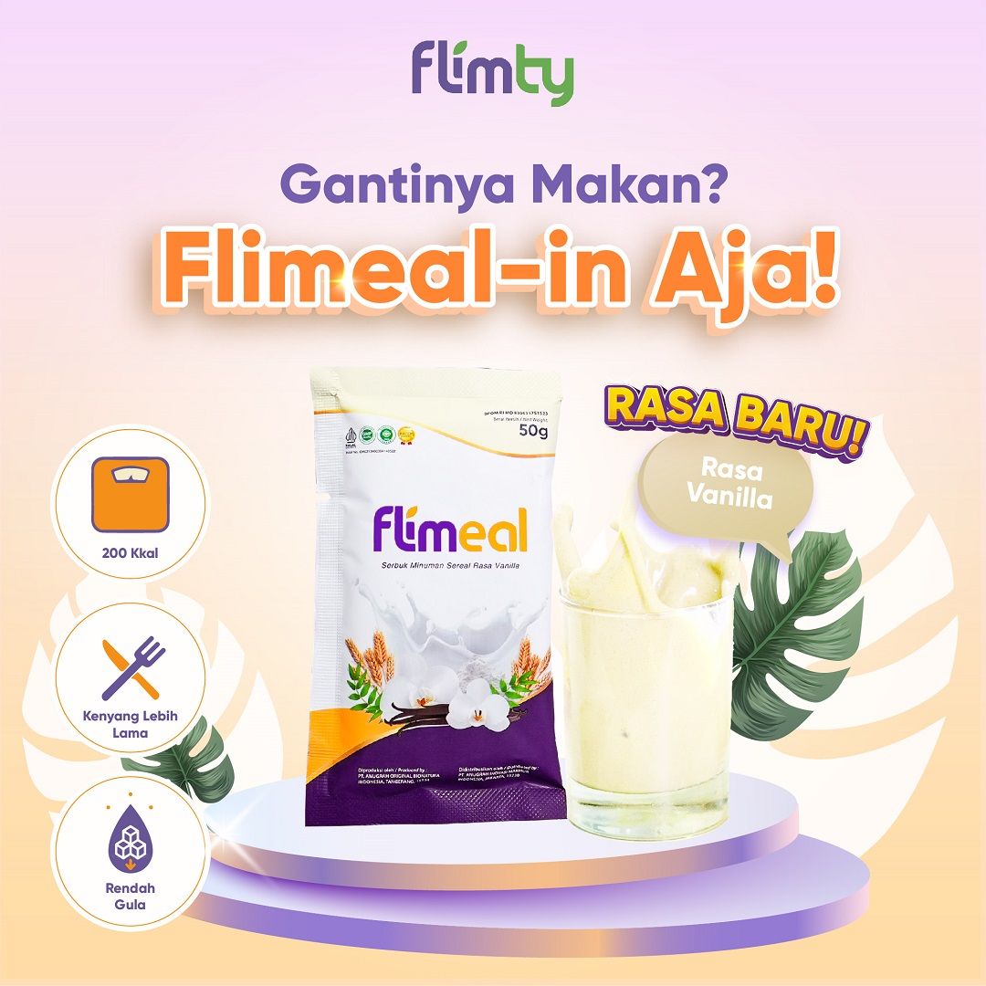 Flimeal (Meal Replacement) - 1 Box (isi 12 sachet) - Vanilla - 2
