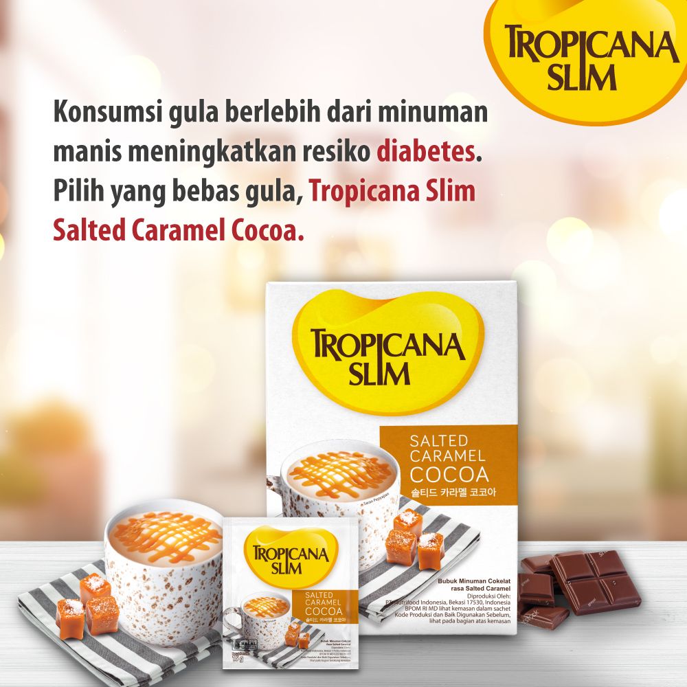 Twin Pack - Tropicana Slim Salted Caramel Cocoa 4 Sachet | 2T00804164P2 - 4
