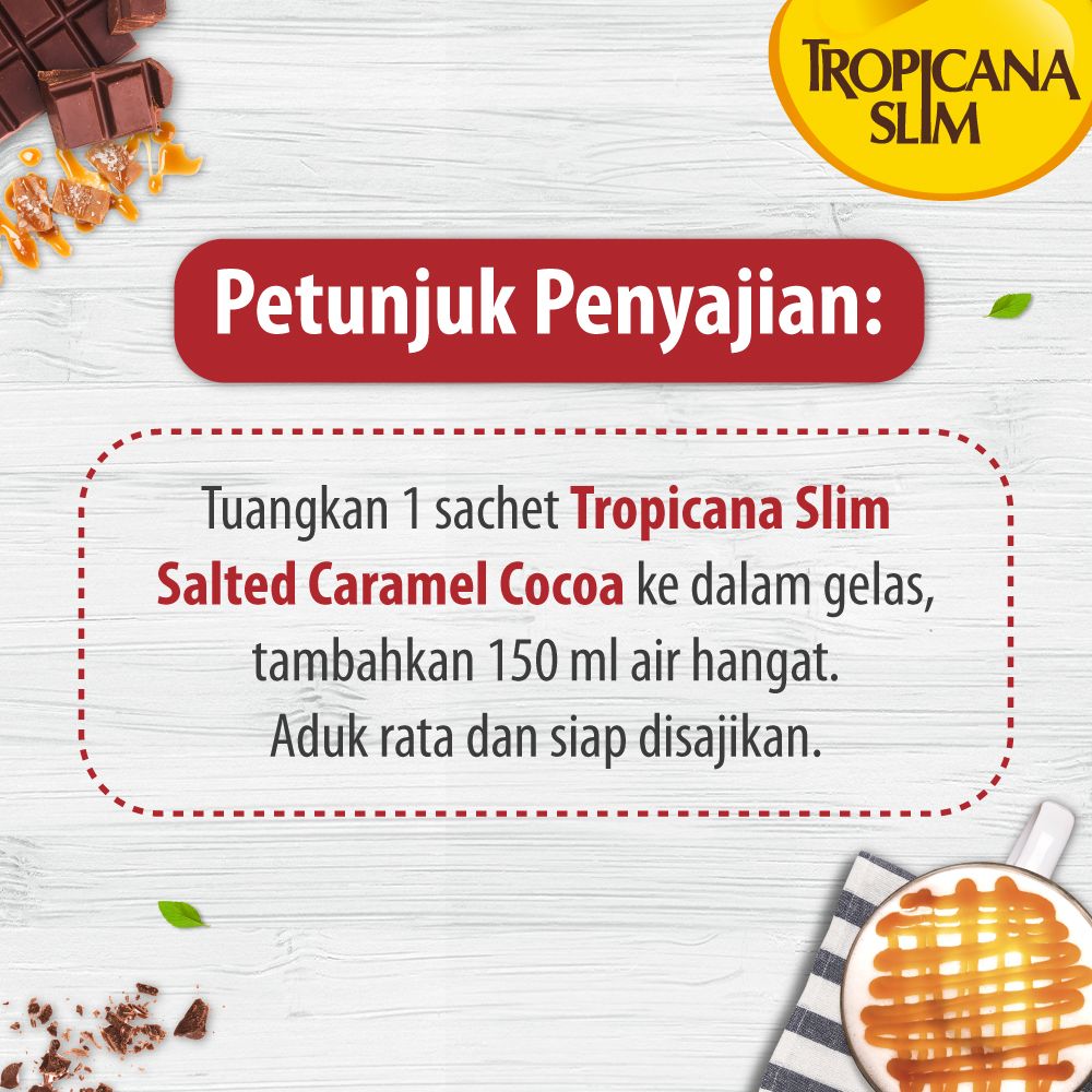 Twin Pack - Tropicana Slim Salted Caramel Cocoa 4 Sachet | 2T00804164P2 - 2