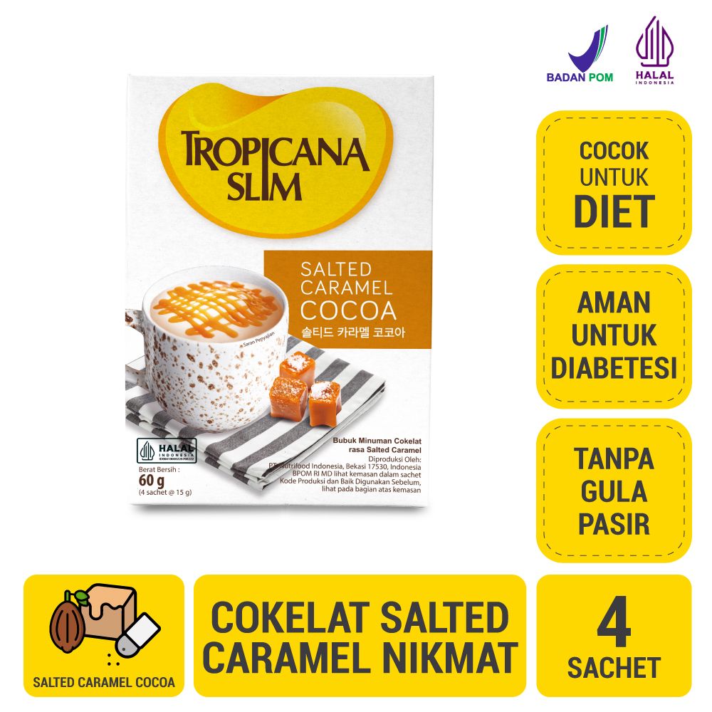 Tropicana Slim Salted Caramel Cocoa 4 Sachet | 2T00804164 - 1