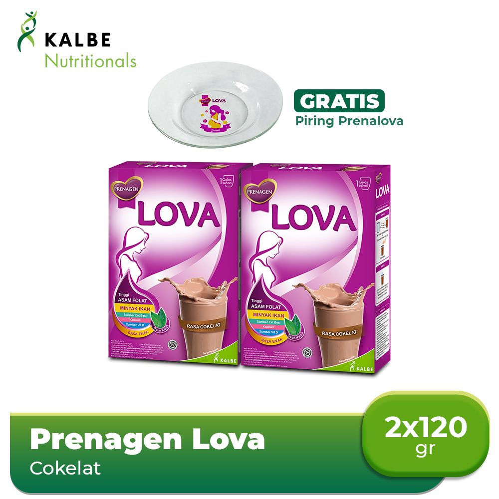 Prenagen Lova Cokelat 120g (2 Pcs) Free Piring - 1