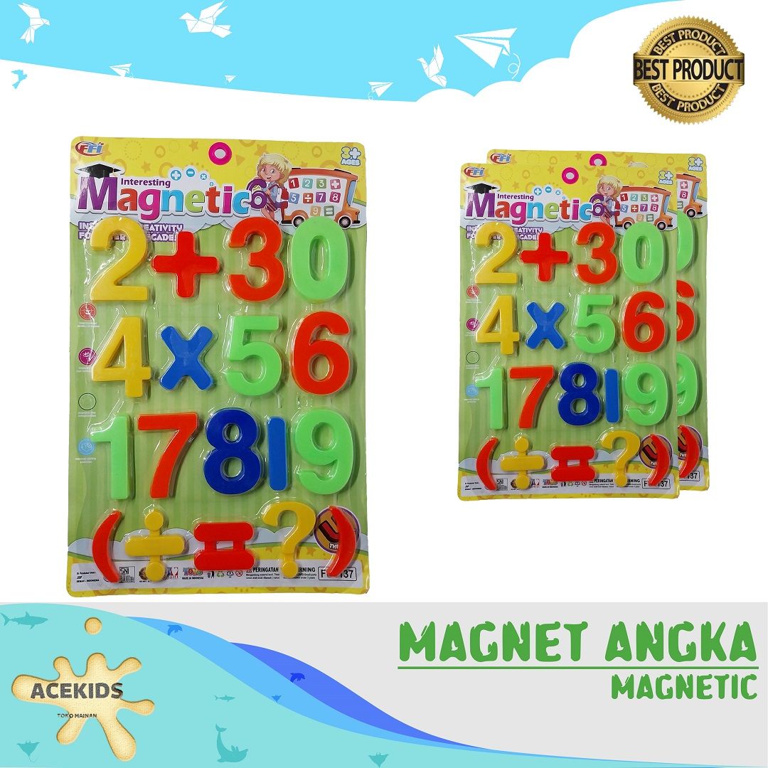 Acekids Mainan Edukasi Anak Magnit Angka 1 Set Murah Original - FU1337 - 1