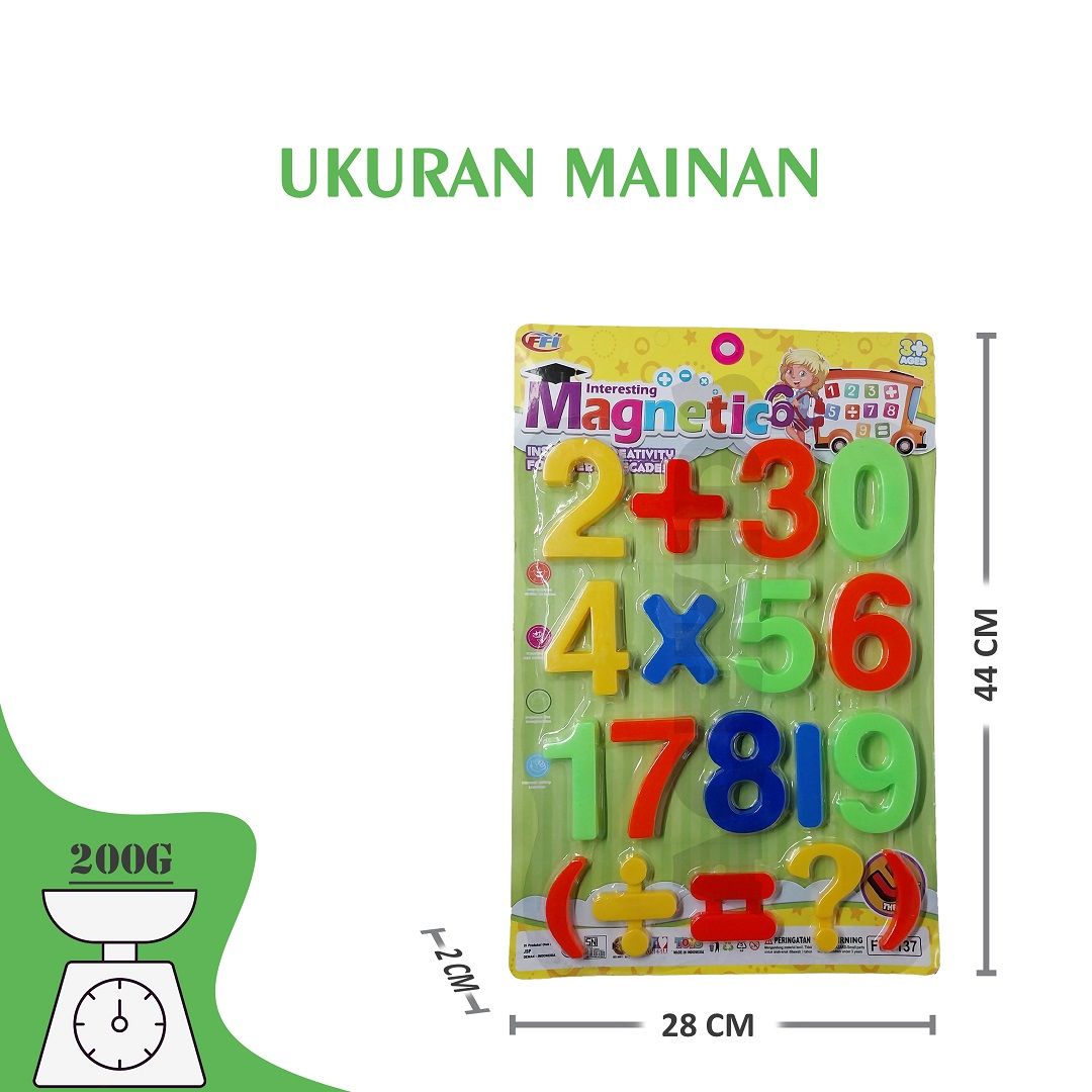 Acekids Mainan Edukasi Anak Magnit Angka 1 Set Murah Original - FU1337 - 2