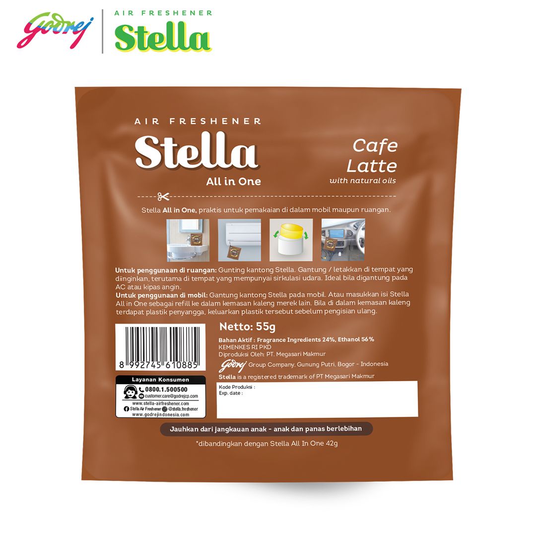 Stella All In One Cafe Latte 42+13gr - Pengharum Ruangan - 3