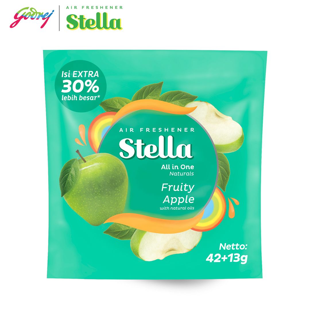 Stella All In One Fruity Apple 42+13gr - Pengharum Ruangan - 2