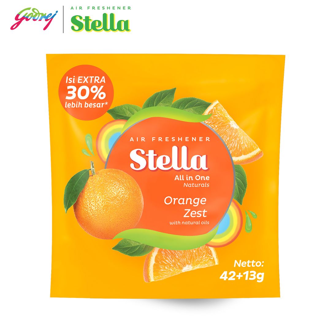 Stella All In One Orange Zest 42+13gr - Pengharum Ruangan - 2