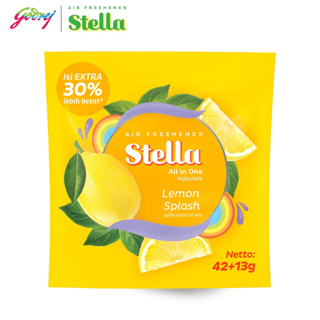 Stella All In One Lemon Splash 42+13gr - Pengharum Ruangan - 2