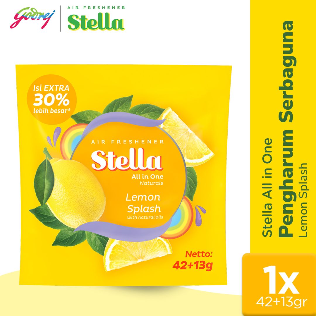 Stella All In One Lemon Splash 42+13gr - Pengharum Ruangan - 1
