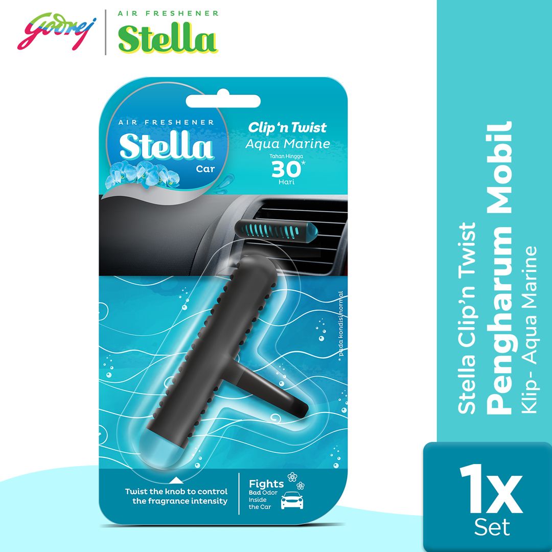 Stella Clip N Twist Aqua Marine - Pengharum Mobil - 1