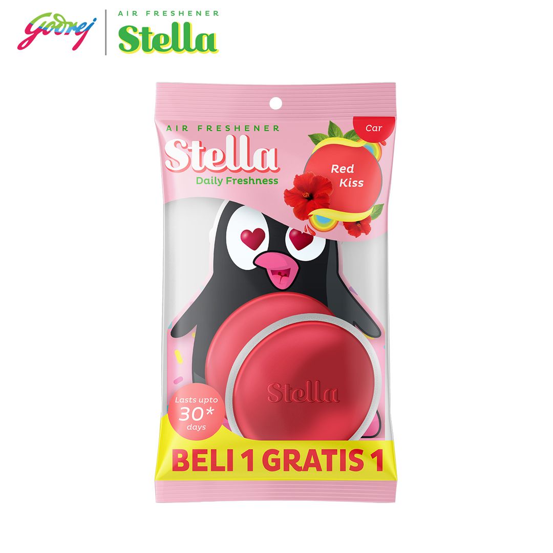 Stella Daily Freshness Car Red Kiss Beli 1 Gratis 1 - Pengharum Mobil - 2