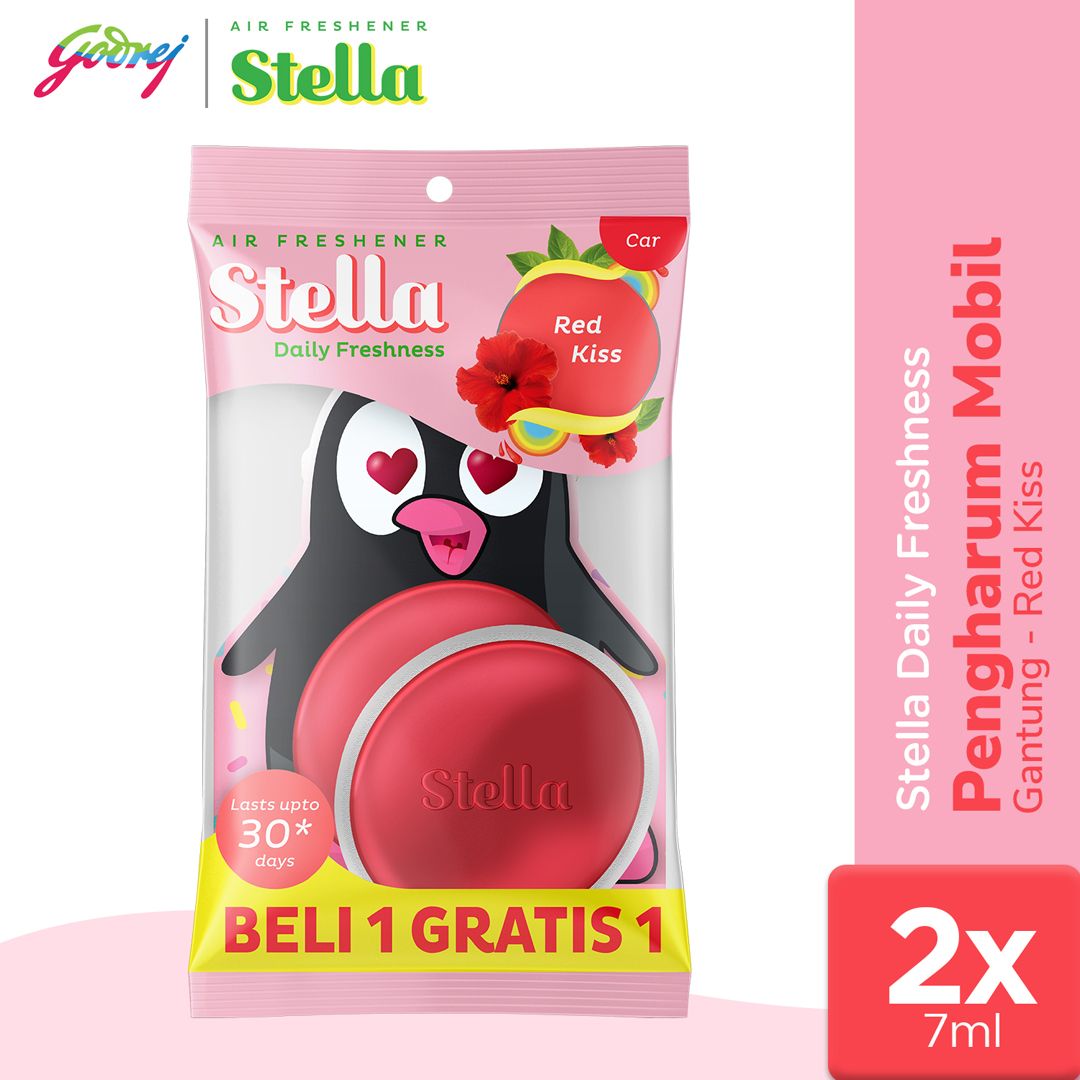 Stella Daily Freshness Car Red Kiss Beli 1 Gratis 1 - Pengharum Mobil - 1