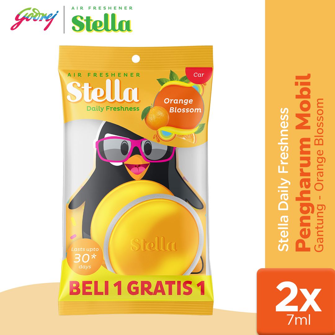 Stella Daily Freshness Car Orange Blossom Beli 1 Gratis 1 - Pengharum Mobil - 1