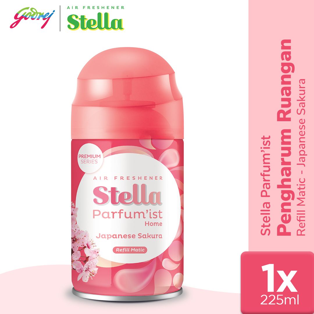 Stella Matic Parfumist Japanese Sakura Refill 225ml - Refill Pengharum Ruangan Otomatis - 1