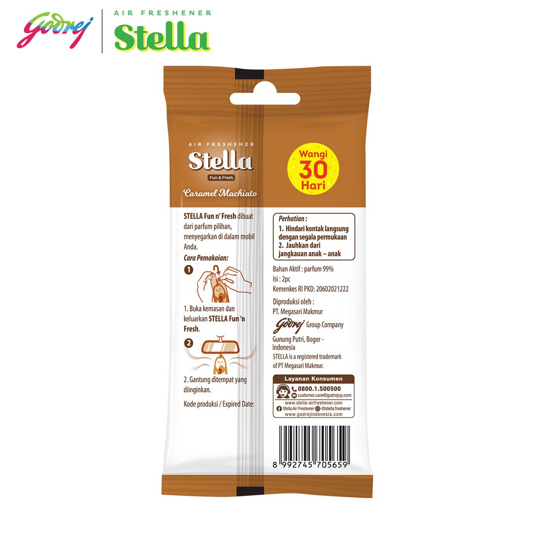 Stella Fun & Fresh Caramel Machiato 20gr Beli 1 Gratis 1 - Pengharum Mobil - 3