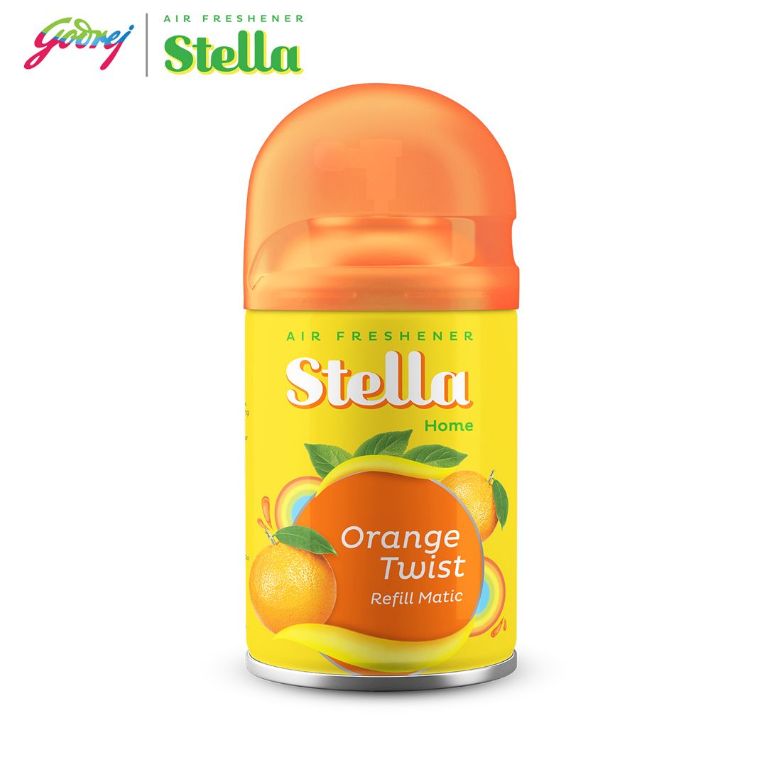 Stella Matic Refill Orange Twist 225ml Multipack - Refill Pengharum Ruangan Otomatis - 3