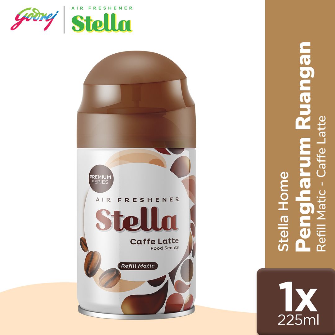 Stella Matic Refill Premium Caffee Latte 225ml - Refill Pengharum Ruangan Otomatis - 1