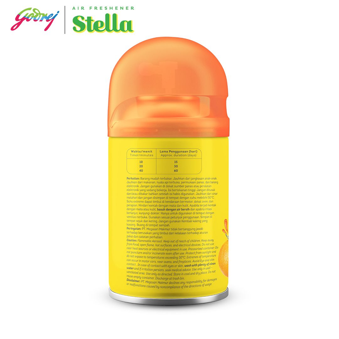 Stella Matic Refill Orange Twist 225ml - Refill Pengharum Ruangan Otomatis - 3