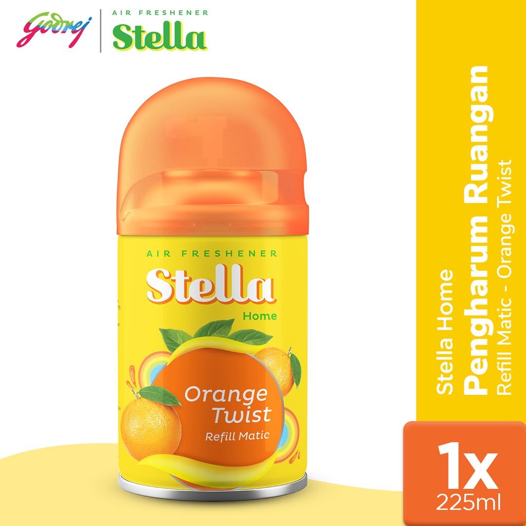 Stella Matic Refill Orange Twist 225ml - Refill Pengharum Ruangan Otomatis - 1