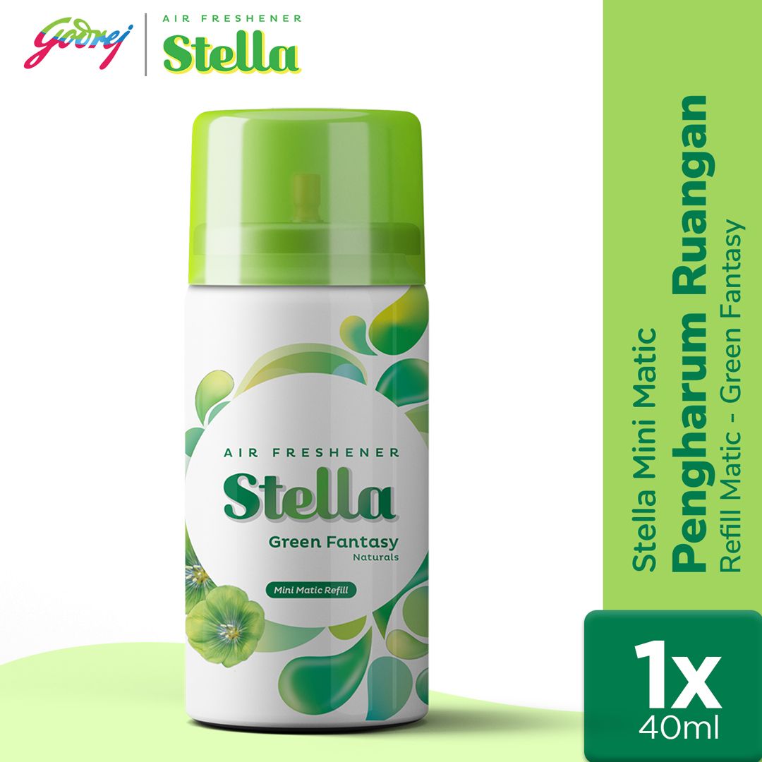 Stella Mini Matic Refill Green Fantasy 40ml - Refill Pengharum Ruangan Otomatis - 1